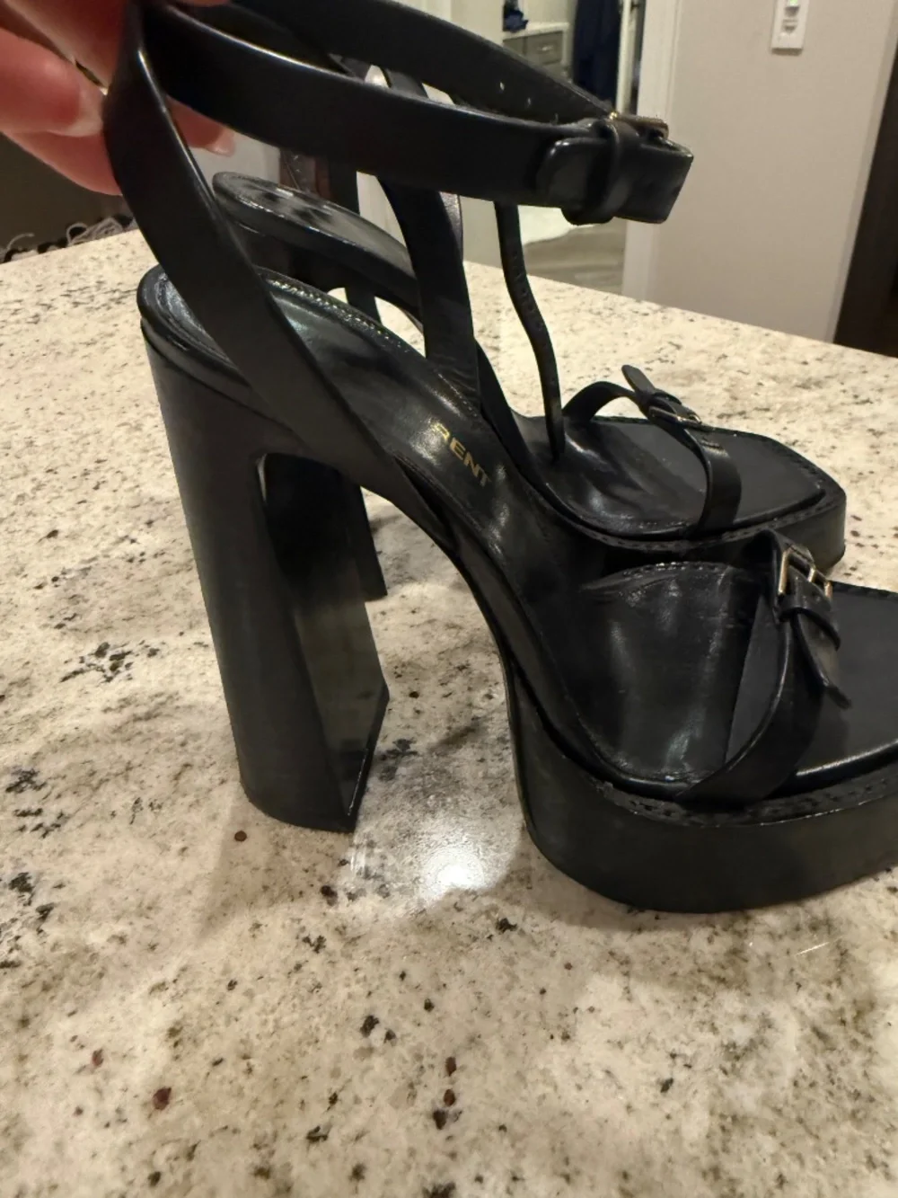 Saint Laurent block heel sandal 37
